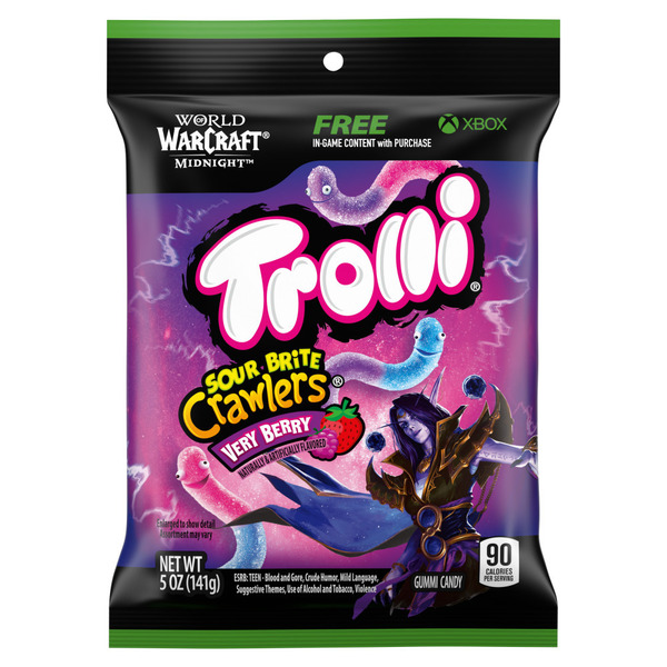 Trolli Sour Brite Crawlers Candy Very Berry Sweet And Sour Same