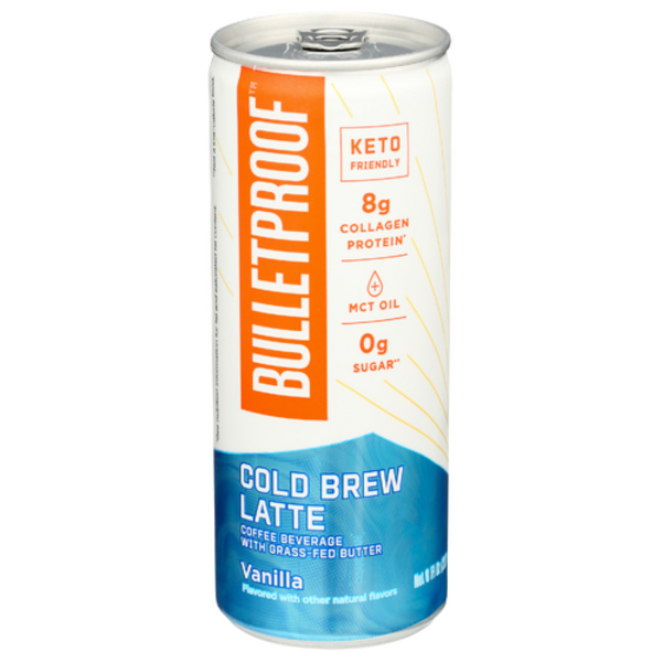 Bulletproof Vanilla Canned Cold Brew Latte + Colllagen Same-Day