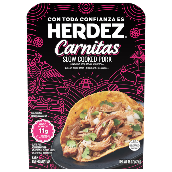 HERDEZ Fully Cooked Entree Pork Carnitas, 15 OZ