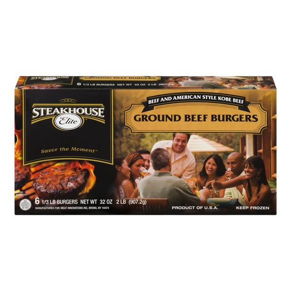 Steakhouse Elite Ground Beef Burgers (32 oz) Instacart