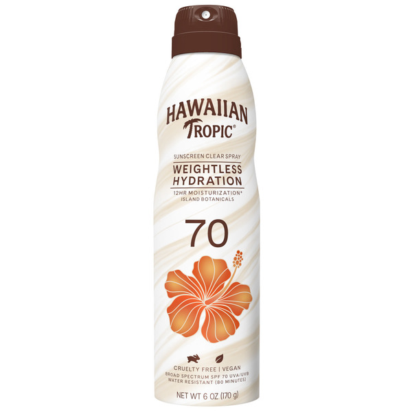 Hawaiian Tropic Clear Spray Sunscreen, SPF 70 - 1 oz