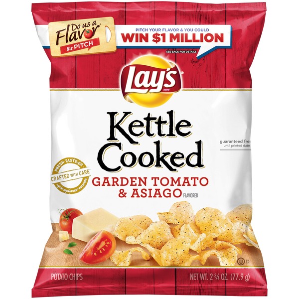 Lay's Kettle Cooked Garden Tomato & Asiago Flavored Potato Chips (77.9
