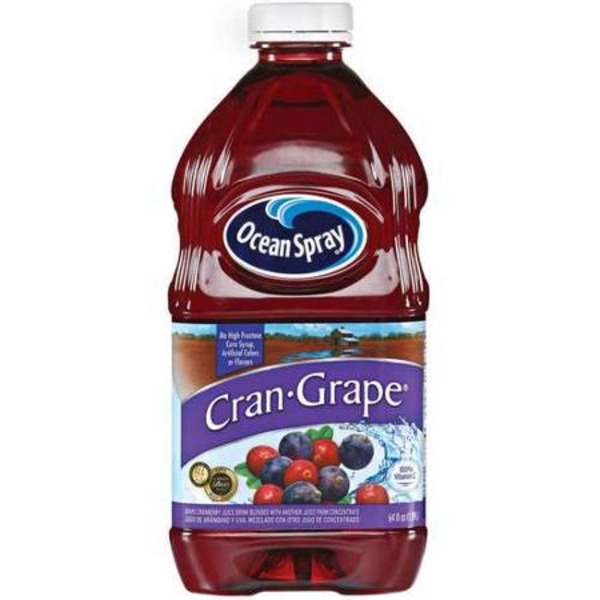 Ocean Spray- CranGrape Juice Drink - 8/64 oz plastic bottles