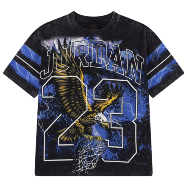 Jordan Boys' Soaring High Short Sleeve T-Shirt, S - Black/Blue