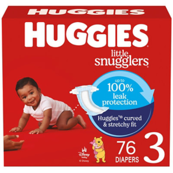 Huggies Little Snugglers Baby Diapers, Size 3 (16-28 lbs)