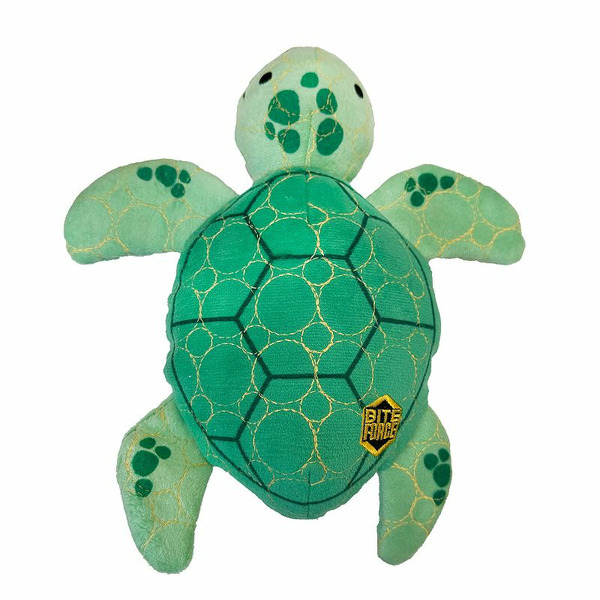 Bite Force Built With Kevlar Tough Plush Turtle Dog Toy