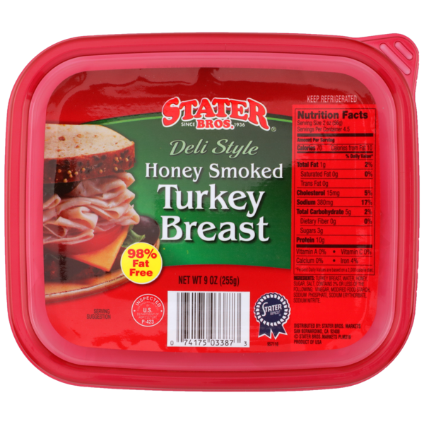 Stater Bros Honey Smoked Deli Style Turkey Breast (9 oz) Instacart