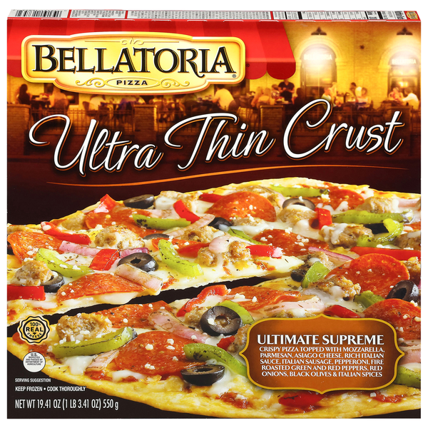 pizzadon Bellatoria Ultra Thin Crust Ultimate Supreme Pizza Same-Day