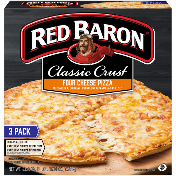 Red Baron Four Cheese Classic Crust Frozen Pizza