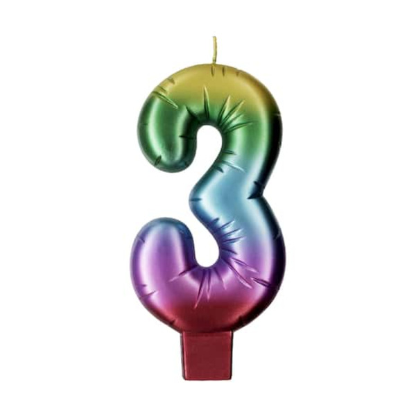 Makery Rainbow Number Candle