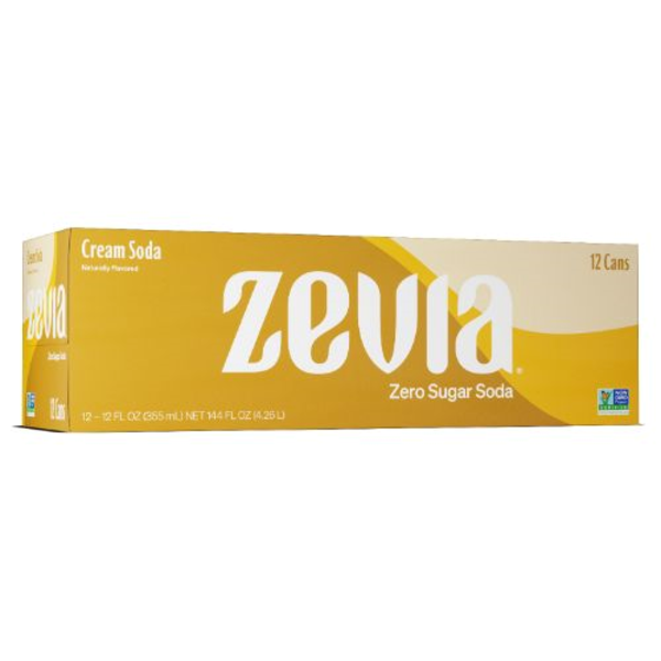 Zevia Cream Soda Zero Calorie Soda 12 Pack Same-Day Delivery or