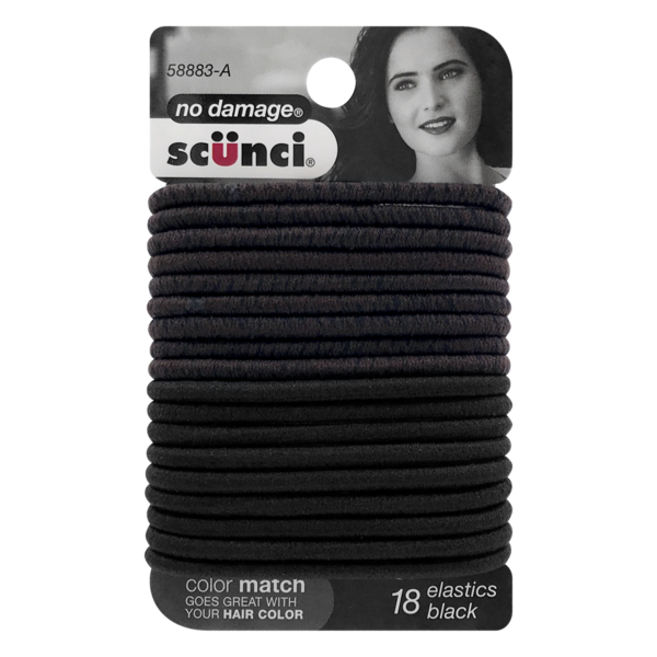Scunci No Damage Hair Elastics Black 18 Ct From Cub Instacart