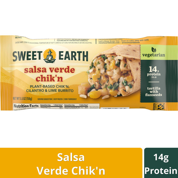 Sweet Earth Salsa Verde Chik'n Burrito