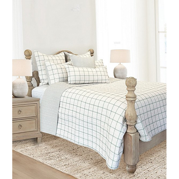 Ida Mae Home x Erin  Ben Co. Farmhouse Check Sage Reversible Quilt