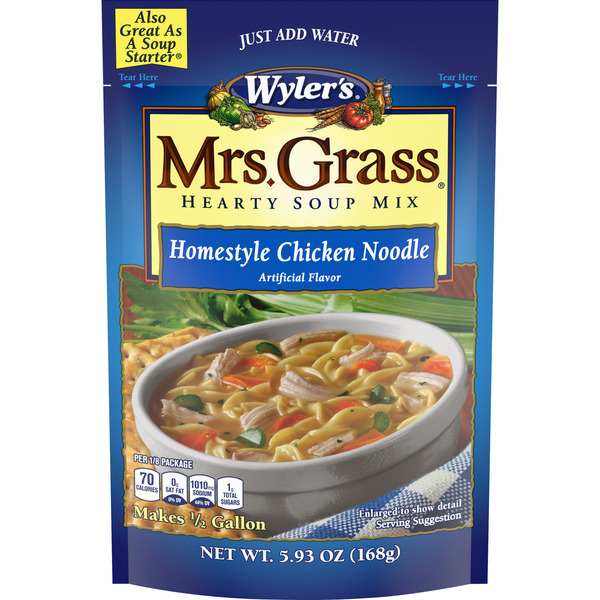 MRS. GRASS Homestyle Chicken Noodle Hearty Soup Mix Same-Day