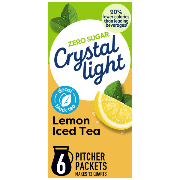 Crystal Light Decaf Lemon Iced Tea Naturally Flavored Powdered
