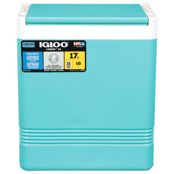 Igloo Cooler, Teal, 17 Quart Same-Day Delivery or Pickup