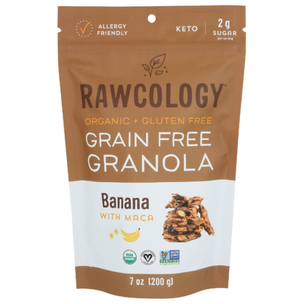 Rawcology Organic Banana With Maca Grain Free Granola