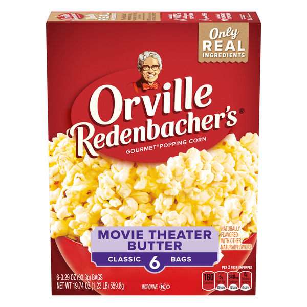 Orville Redenbacher Movie Theater Butter Popcorn, Microwave Popcorn