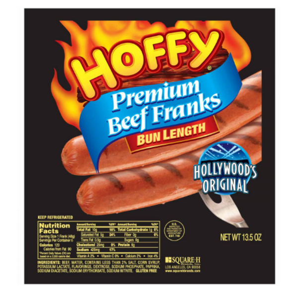 Hoffy - Beef Franks, 5:1 6.75" #1090