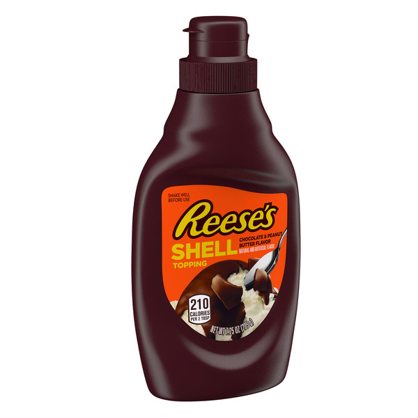 Reese's Chocolate Peanut Butter Shell Topping Bottle, 7.25 oz