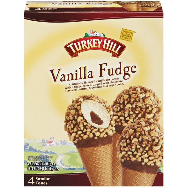 Turkey Hill Vanilla Fudge Sundae Cones (4.6 fl oz) Instacart