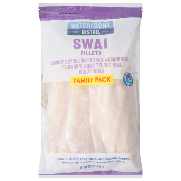 Waterfront Bistro Swai Fillets, Boneless & Skinless