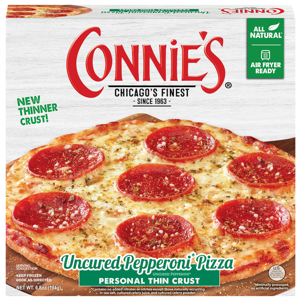 Connie's Pizza Personal Thin Crust Uncured Pepperoni Pizza Same