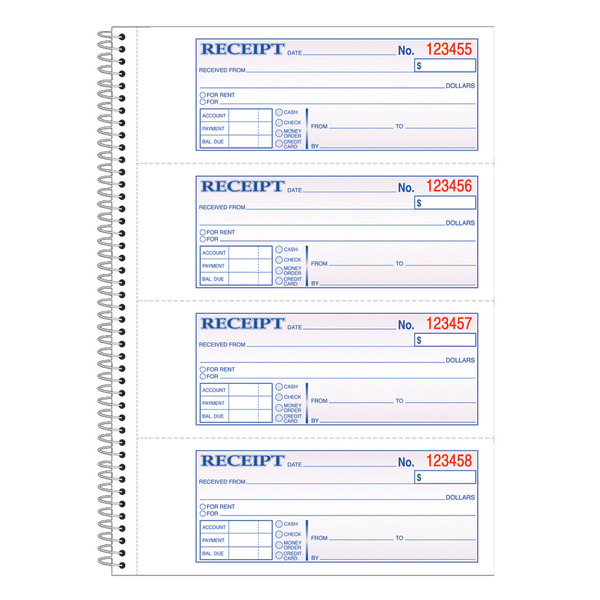 Adams Spiral Receipt Book
