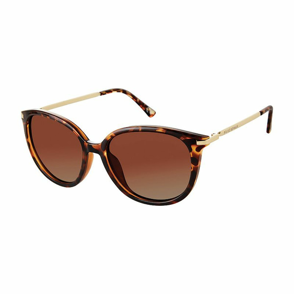 PRIVE REVAUX Women's  SP100877 Delray Cat Eye Polarized Sunglasses, Havana