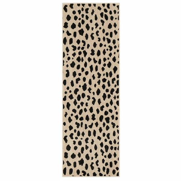 Opalhouse Daffodil Leopard Print Woven Rug - Black & White