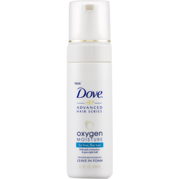 Dove Advanced Hair Series Oxygen Moisture Leave In Foam for Fine, Flat