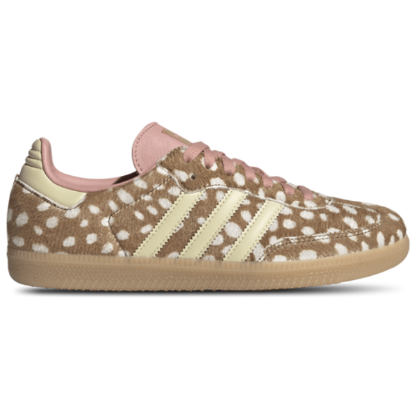 adidas Originals Women's Samba Basketball Shoes, Size 8.0 - Brown Desert/Warm Vanilla/Wonder Mauve