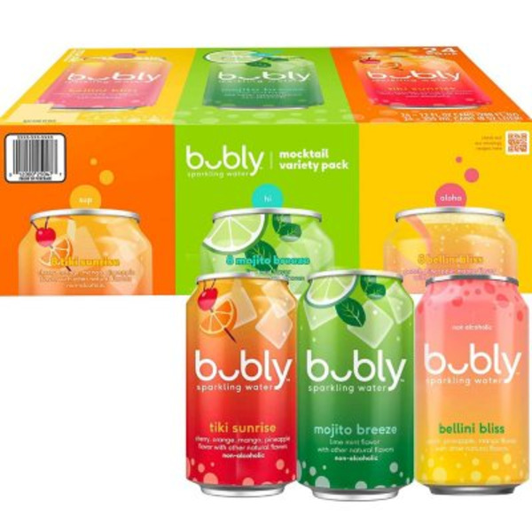 ソフトドリンク Lily bubly Bellini Bliss/Mojito Breeze/Tiki Sunrise Sparkling Water