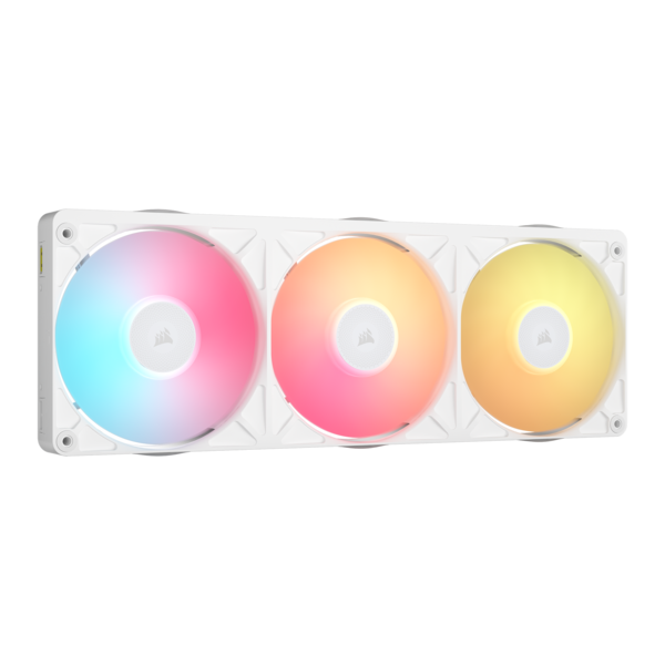 CORSAIR iCUE LINK RX360 II Unified Frame RGB PWM Fans With iCUE LINK System Hub - White