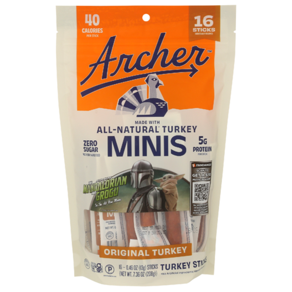 Country Archer Jerky Co Rosemary Turkey Minis Sticks 16 Count