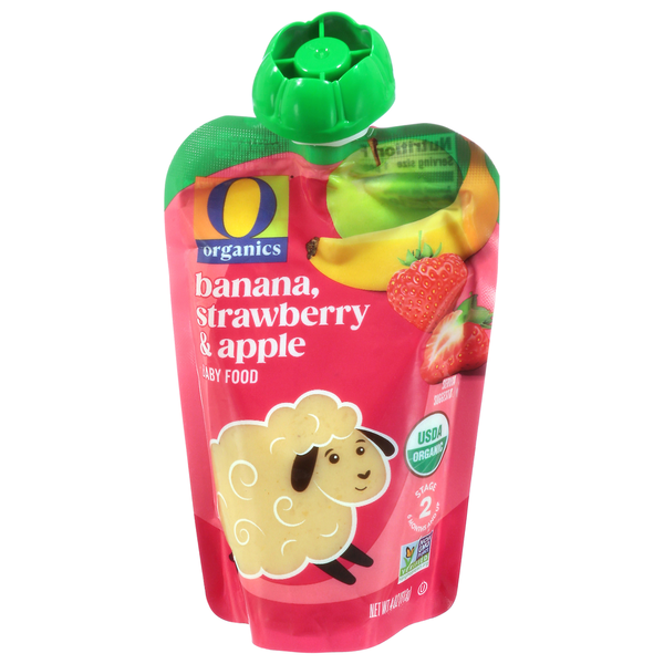 O Organics Stage 2 (6+ months) Banana Strawberry & Apple Baby Food