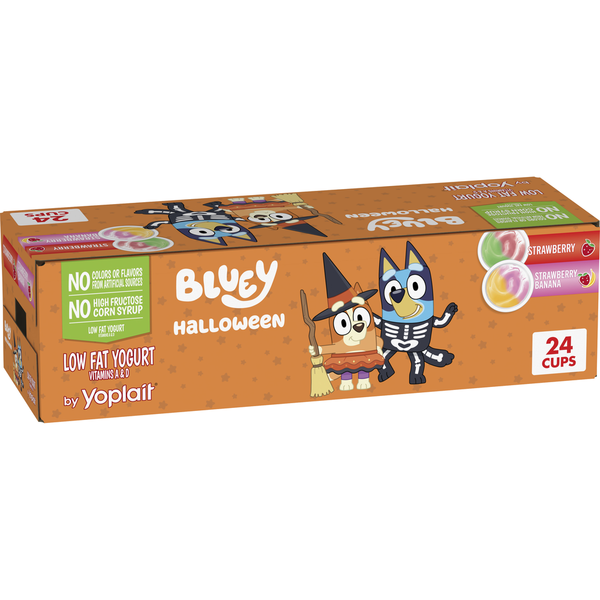 Yoplait Bluey Low Fat Kids Yogurt Cups Variety Pack, 24 Cups Same