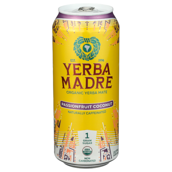 Yerba Madre Organic Passionfruit Coconut Low Sugar Yerba Mate