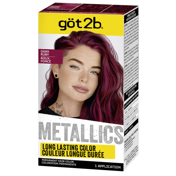 Schwarzkopf göt2b Schwarzkopf Got2b Metallics Permanent Hair Color, M68 Dark Ruby - 1 box