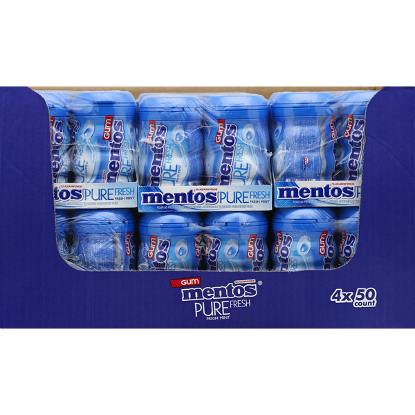 Mentos Gum, Sugarfree, Fresh Mint, with Green Tea Extract