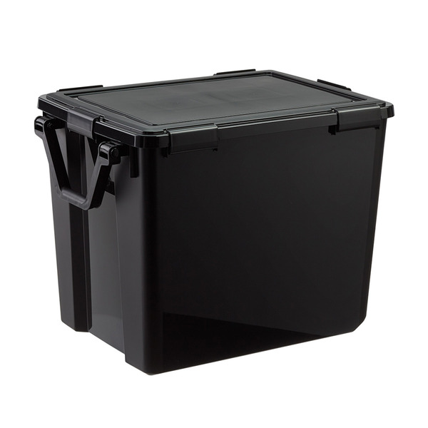 Iris 103-Quart Weathertight Tote With Wheels - Black - 17-3/4" x 23-5/8" x 18-3/4"
