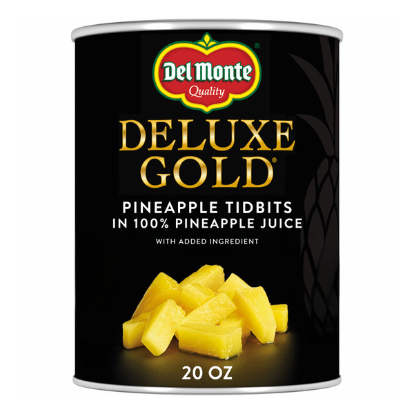 Del Monte Deluxe Gold Pineapple Tidbits in 100% Pineapple Juice