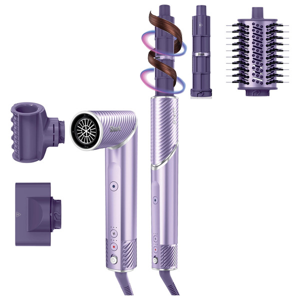 Shark FlexStyle IonCurl Air Drying, Curling & Styling System for Straight & Wavy Hair - Lilac