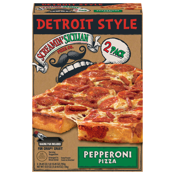 ディメイジン 4枚 カツドン 1枚 Screamin' Sicilian Detroit Style Pepperoni Pizza Same-Day Delivery