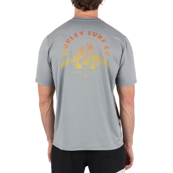 Hurley Men's Resort Livin' Hybrid UPF Short Sleeve Rashguard, XL - Particle