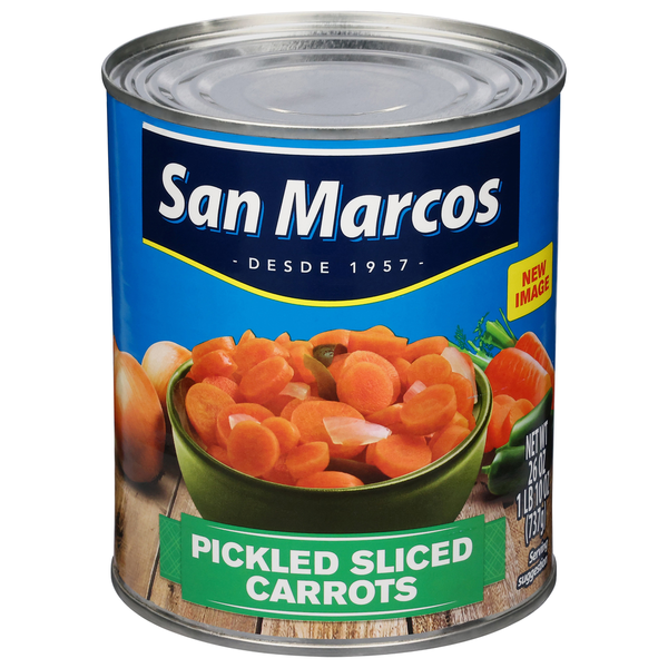 San Marcos Carrots, Pickled, Sliced
