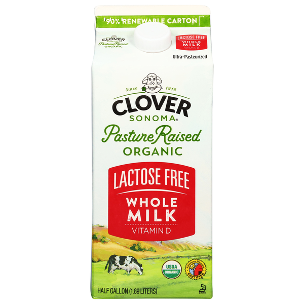 Clover Sonoma Whole Lactose Free Organic Milk