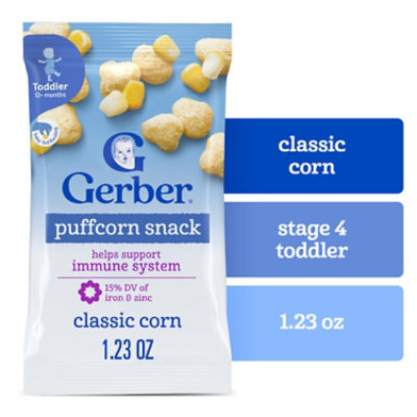 Gerber Infant Age Up Puff Corn Snack Classic Corn