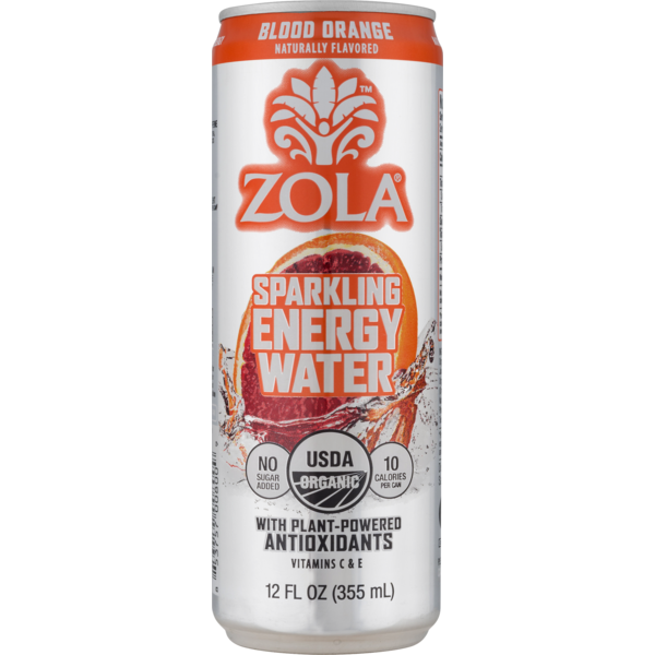 Zola Sparkling Energy Water Blood Orange (12 fl oz) Instacart